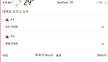 🚨今晚日本vs中国香港将伴有雷暴，韩国气象局已发布暴雨预警